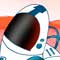 A cena do cartum colorido mostra um astronauta em frente a uma alienígena. Ela tem três seios e segura uma camisinha com três pontas enquanto olha para o homem. Nota-se, ao fundo, a nave espacial com o teto aberto. 