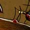 A cena retratada neste cartum em cores mostra mosquito picando o ombro de um homem, que ocupa quase toda a imagem. Nota-se ainda que outro mosquito, “vestido” com uma camisinha, pousa sobre aquele que está em contato com o sangue humano.