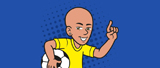 Not�cia: Carequinhas ganha dois Le�es no festival de Cannes Lions. Descri��o da imagem: A imagem � um cartum que representa o jogador Neymar, da sele��o brasileira de futebol. O atleta � desenhado com a cabe�a raspada para a campanha Carequinhas. O projeto tem o objetivo de afastar o preconceito que ronda o c�ncer e mostrar que crian�a com a doen�a pode e deve ser vista como qualquer outra crian�a. Neymar � retratado sorrindo e vestindo a camisa amarelo canarinho. Seu dedo indicador esquerdo aponta para o c�u, enquanto a m�o oposta segura uma bola de futebol. Fim da descri��o.