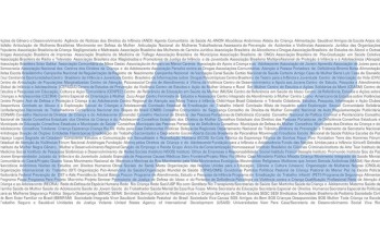 Quarta imagem: Nesta imagem, nota-se que o fundo branco foi todo preenchido uniformemente com palavras na cor preta. Sobre o texto, em letras enormes, a palavra PAZ, na cor azul, ocupando toda a extenso da figura. Fim da descrio.