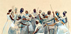 Festa do Pil�o de Oxal� � desenho de Caryb� da s�rie Iconografia dos Deuses Africanos