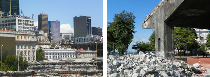 Derrubada do elevado da Perimetral na Praça XV Derrubada do elevado da Perimetral na Praça XV